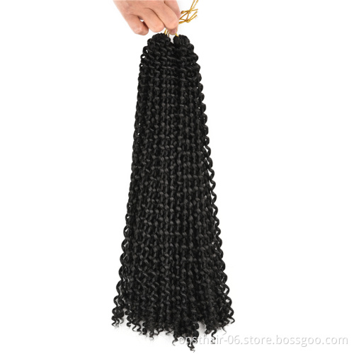 MYZYR Pre-twisted Spring Twist Bomb Passion Twists Short Ombre Crochet Synthetic Braiding Hair Extensions Nu Locs Crochet Hair